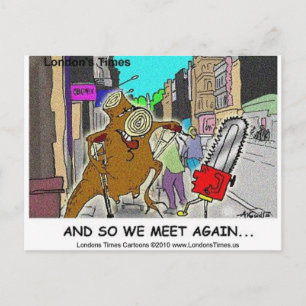 Tree Stump Vs Chainsaw Funny Mugs Cards Geschenke Postkarte