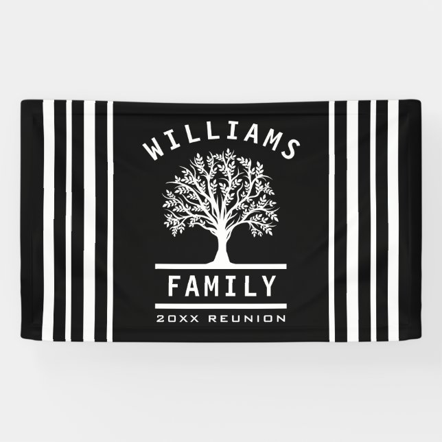 Tree Summer Vacation Road Trip Family Wiedersehen Banner (Horizontal)