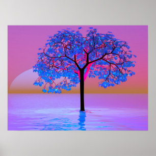 Tree Sunset Poster