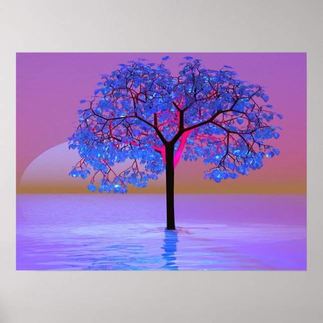 Tree Sunset Poster (Vorne)