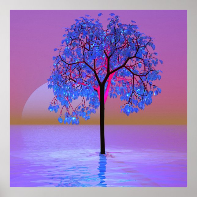 Tree Sunset Poster (Vorne)