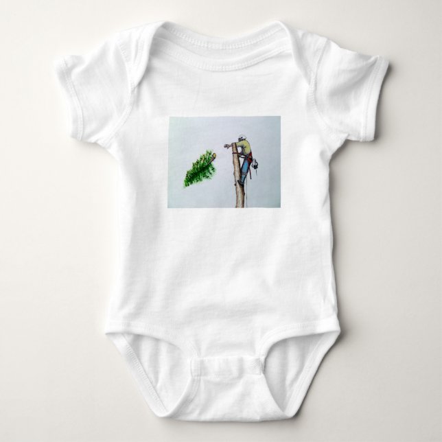 Tree Surgeon Arborist at work present Baby Strampler (Vorderseite)