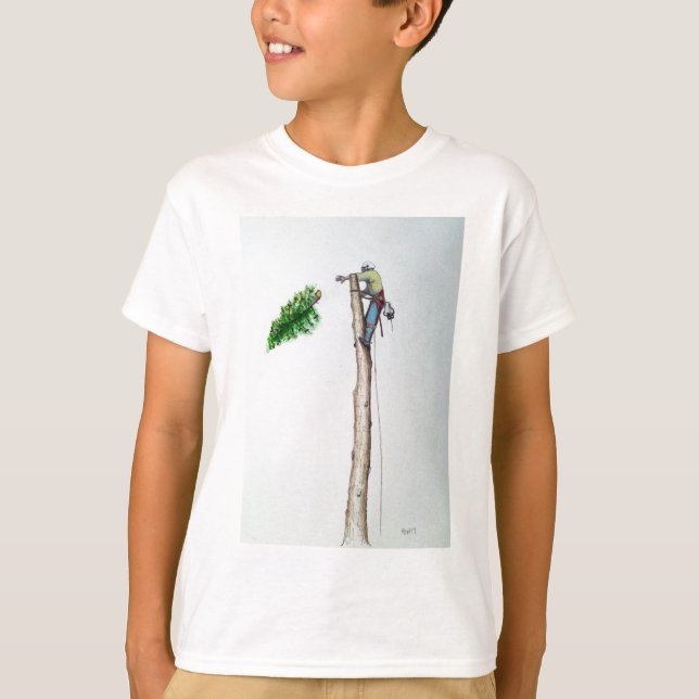 Tree Surgeon Arborist at work present T-Shirt (Vorderseite)