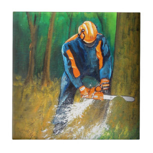 Tree Surgeon Arborist christmas present Birthday Fliese