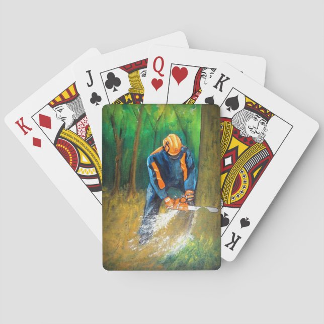 Tree Surgeon Arborist christmas present Birthday Spielkarten (Rückseite)