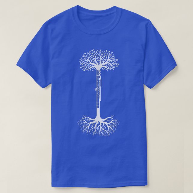 Tree Transverse Flute Music 3047 T-Shirt (Design vorne)