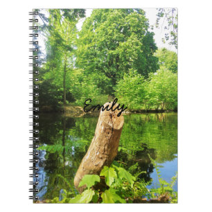 Tree Trunk Nature Fotografy Lake Park Notizblock