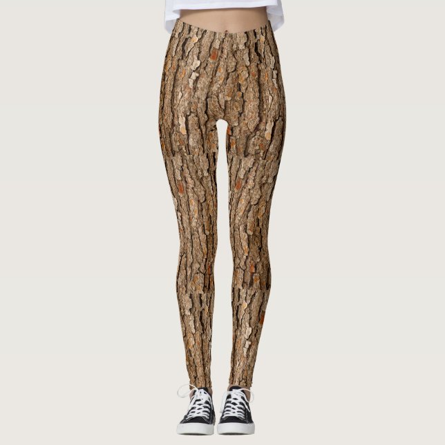 Tree Trunk Pine Bark Texture  Leggings (Vorderseite)