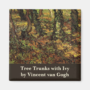 Tree Trunks with Ivy von Vincent van Gogh Magnet