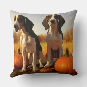Tree Walker Coonhound Welpe Autumn Pumpkin Kissen