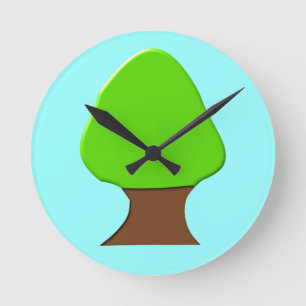 Tree Wall Clock Runde Wanduhr