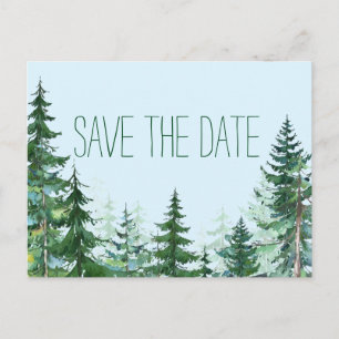 Tree Wedding Save the Date Card Ankündigungspostkarte