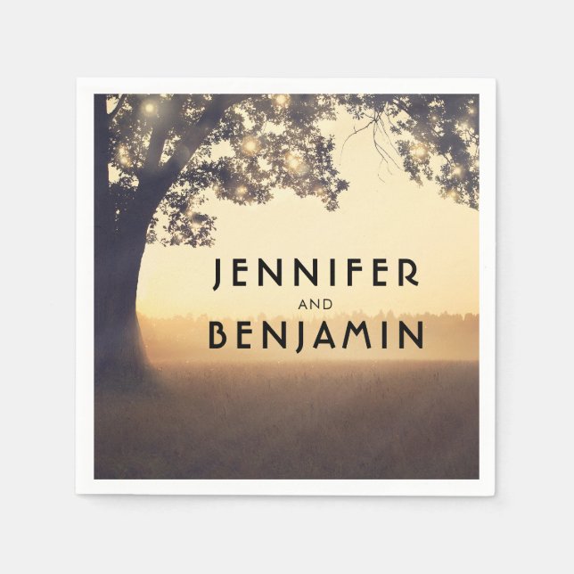 Tree Wedding Serviette (Vorderseite)