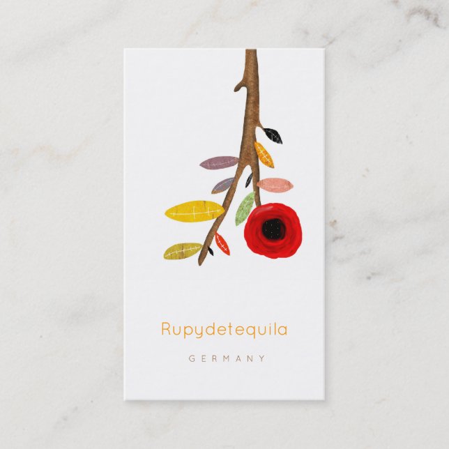 Tree White Business Card Visitenkarte (Vorderseite)