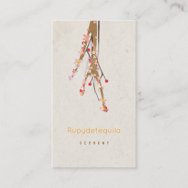 Tree White Business Card Visitenkarte (Vorderseite)
