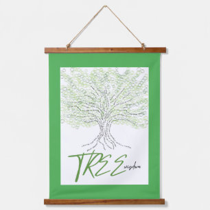 Tree Wisdom Wandteppich Mit Holzrahmen