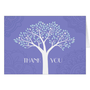 TREE WITH STARS Wedding Thank You Card