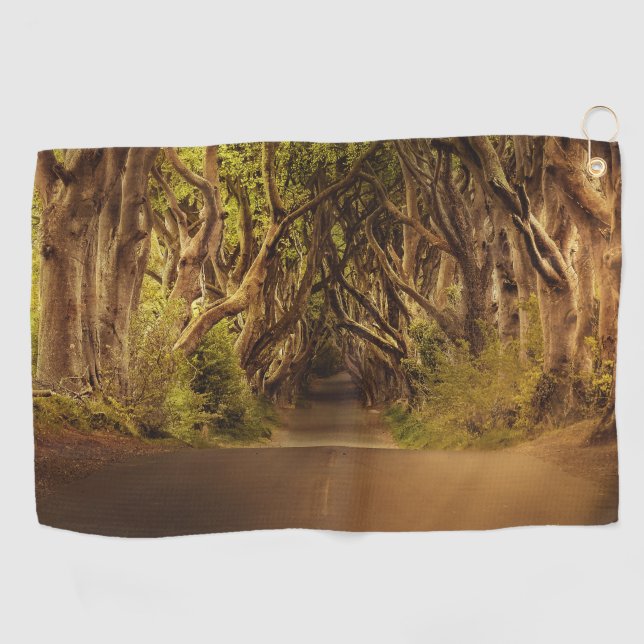 Tree Wood Bark Golfing Pattern Schicksal des Schic Golfhandtuch (Horizontal)