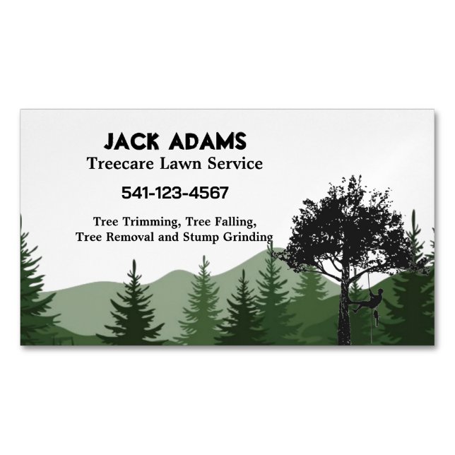 Treecare Launch Service Business Card Magnet (Vorderseite)