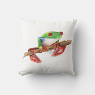 Treefrog Frog süße Tier Illustration Kissen
