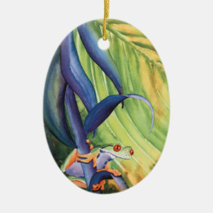 Treefrog Keramik Ornament