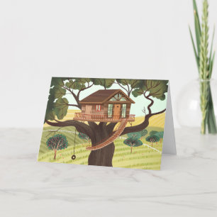 Treehouse Blank Card Karte