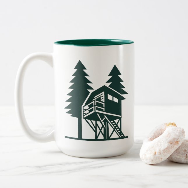 Treehouse Coffee Mug Zweifarbige Tasse (Mit Donut)