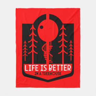 Treehouse Playhouse Zurück zur Schule Fleecedecke