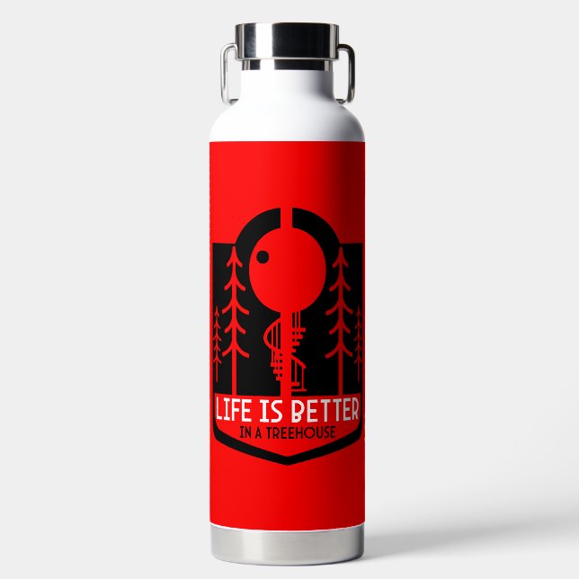 Treehouse Playhouse Zurück zur Schule Trinkflasche (Vorderseite)