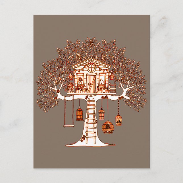 Treehouse Postkarte (Vorderseite)