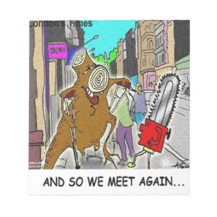 Treehugger Rick London Cartoon Funny Gifts Notizblock