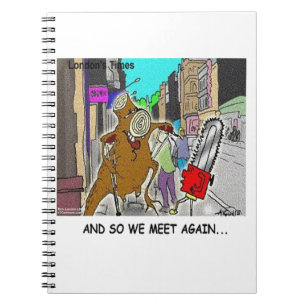 Treehugger Rick London Cartoon Funny Gifts Notizblock