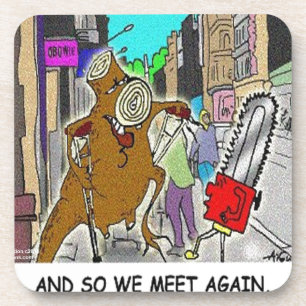 Treehugger Rick London Cartoon Funny Gifts Untersetzer
