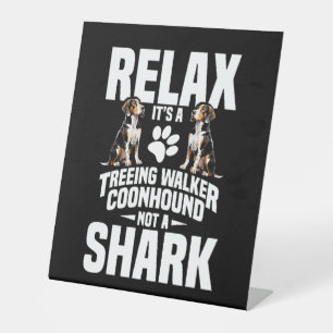 Treeing Walker Coonhound Eigentümer Welpe Entspann Sockelschild