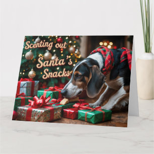 Treeing Walker Coonhound Feiertag Weihnachten Karte