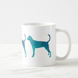 Treeing Walker Coonhound Geometrische Silhouette Kaffeetasse
