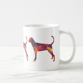 Treeing Walker Coonhound Geometrische Silhouette Tasse