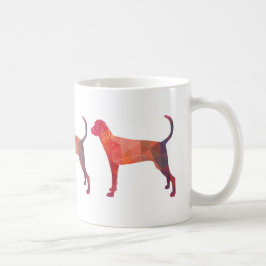 Treeing Walker Coonhound Geometrische Silhouette Tasse
