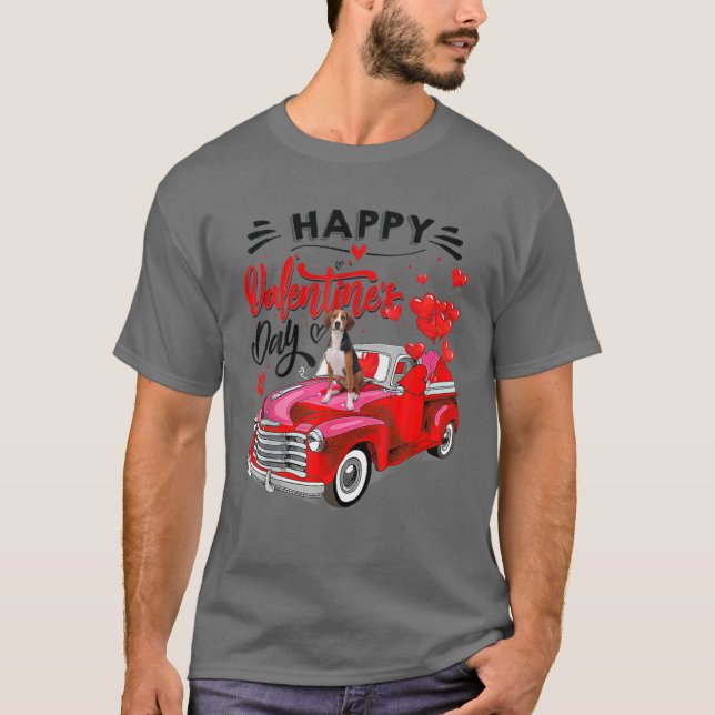 Treeing Walker Coonhound Happy Valentine's Day Cla T-Shirt (Vorderseite)