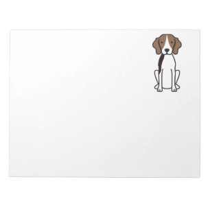 Treeing Walker Coonhound Hund Cartoon Notizblock