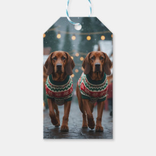 Treeing Walker Coonhound Hunde Weihnachten Schnee Geschenkanhänger