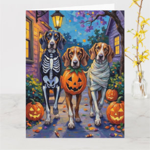 Treeing Walker Coonhound in Halloween-Kostümen Karte