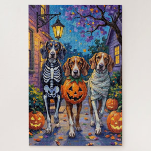 Treeing Walker Coonhound in Halloween-Kostümen Puzzle