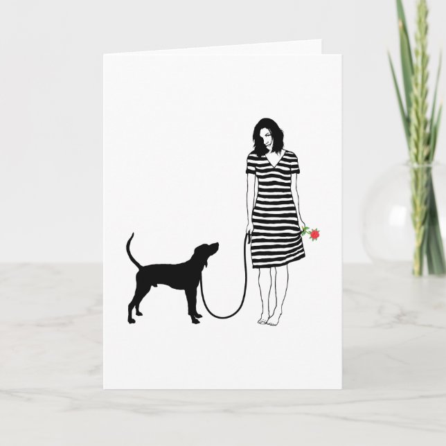 Treeing Walker Coonhound Karte (Vorderseite)