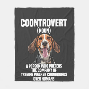 Treeing Walker Coonhound Liebhaber Hund Coontrover Fleecedecke