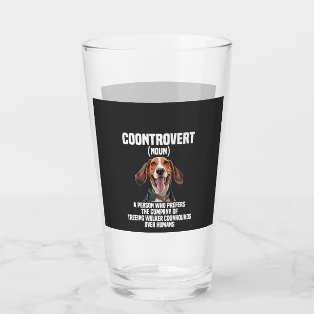 Treeing Walker Coonhound Liebhaber Hund Coontrover Glas (Vorderseite)