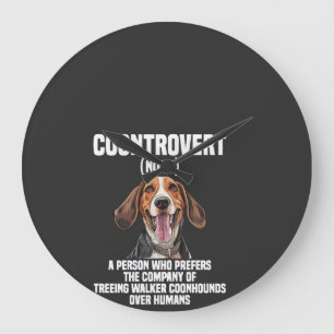Treeing Walker Coonhound Liebhaber Hund Coontrover Große Wanduhr