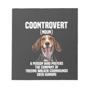 Treeing Walker Coonhound Liebhaber Hund Coontrover Notizblock
