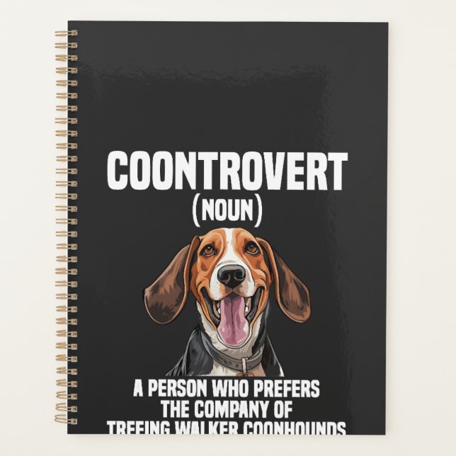 Treeing Walker Coonhound Liebhaber Hund Coontrover Planer (Vorderseite)