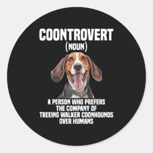 Treeing Walker Coonhound Liebhaber Hund Coontrover Runder Aufkleber